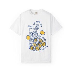 When Life Gives You Lemons T-Shirt – Cute Lemon Market Bag Graphic Tee – Summer
